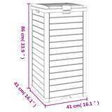 Outdoor Garbage Bin Black 41x41x86 cm Polypropylene 364171