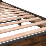 Bed Frame without Mattress Smoked Oak 140x190 cm 3280169