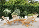 Folding Garden Chairs 4 pcs Beige Solid Wood Acacia 3214634