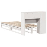 Bookcase Bed without Mattress White 75x190 cm Small Single Solid Wood 3323906