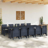 Garden Dining Set with Cushion 11 pcs Anthracite and Cream 3378756