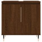 ZNTS 3 Piece Bathroom Cabinet Set Brown Oak Engineered Wood 3187788