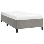 ZNTS Bed Frame without Mattress Light Grey 90x190 cm Single Single Velvet 349878