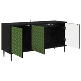 TV Cabinet GELEEN 102 x 33 x 51 cm Black Oak Engineered Wood 8007091