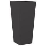 ZNTS Garden Planters Black 2 pcs 35x35x75 cm Steel 851081