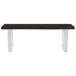 Basin Shelf Wall Mounted Steel and Solid Wood Oak 3302618