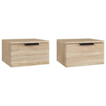 ZNTS Wall-mounted Bedside Cabinets 2 pcs Sonoma Oak 34x30x20 cm 811383