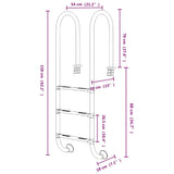 Pool Ladder 54x38x158 cm 304 Stainless Steel 93452