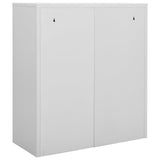 Office Cabinet Light Grey 90x40x102 cm Steel 336410