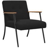 Armchair Black 59 x 75 x 78 cm Curly Wool-like Fabric 42017702