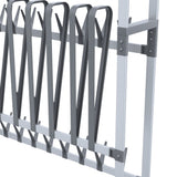 Shoe Rack with Wheels Silver 89x27x120 cm 344370