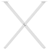 Dining Table Legs X-Shaped 2 pcs White 70x cm Steel 4012917