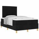 Box Spring Bed with Headboard Black 120 x 200 cm Fabric 3339534