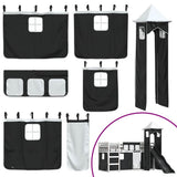 Bunk Bed without Mattress with Slide White and Black 90x200 cm 3284191