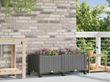 Garden Planter with Wheels Light Grey 80 x 40 x 48 cm PP 3422962