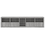 Sideboard with LED Lights Grey Sonoma 283x37x67 cm 3209028