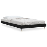 Bed Frame without Mattress Black 90x200 cm Engineered Wood 832166