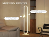 LED Floor Lamp, Dimmable Floor Standing Lamp with Glass Night Light, Foot Switch for Living Room, T3398P344140