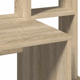 Desk with Shelves Sonoma Oak 100x45x140 cm Engineered Wood 860438