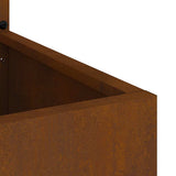 Garden Privacy Screen Rusty 50 x 32 x 150 cm Weathering steel 876440