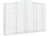 Arched Gabion Baskets 4 pcs 200x30x180/200 cm Galvanised Iron 3145516