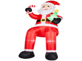 10.5FT Christmas Inflatable Sitting Santa Claus with 6 LED Lights, 210D Polyester, Drawstring 25606911