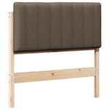 Upholstered Headboard Brown and Taupe 90 cm Solid Pine Wood 880201