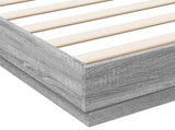 Bed Frame without Mattress Grey Sonoma 200x200 cm 3209833