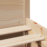 Bed Frame without Mattress 135x190 cm Double Solid Wood Pine 3301797