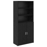 Highboard Black Oak 80 x 42.5 x 185 cm Engineered Wood 3402634