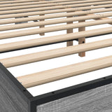 Bed Frame without Mattress Grey Sonoma 150x200 cm King Size 3280100