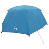 Backpacking Tent Blue 4-Person 185T Polyester with PU Coating 42017413