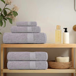Towels 10 pcs Grey 100x200 cm 360 gsm 100% Cotton 136844