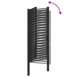 Garden Gate Lockable Black 100x200 cm Aluminium 42004150