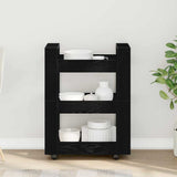 Kitchen Trolley Black Oak 60 x 45 x 80 cm Engineered Wood 862119