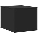 ZNTS Cat Litter Box Enclosure Black 47x59x42 cm Engineered Wood 857761