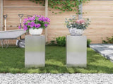Plant Stand 2 pcs Silver 24 x 24 x 55 cm Stainless steel 865817