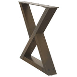 Coffee Table Legs 2 pcs Natural Steel 60x cm Steel 4012711