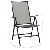 Folding Mesh Chairs 4 pcs Steel Anthracite 310153