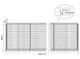 Gabion with 3.5 mm Wire and 5x10 cm Mesh 1000x50x150 cm 3462854