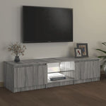 ZNTS TV Cabinet with LED Lights Grey Sonoma 140x40x35.5 cm 822682