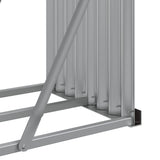 Log Holder Silver 180x45x100 cm Galvanised Steel 364594