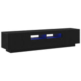 TV Cabinet 2 pcs Black 180 x 35 x 40 cm Engineered wood 3333062