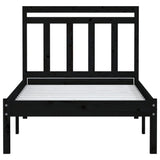 3100583 Bed Frame without Mattress Black Solid Wood 100x200 cm