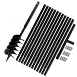ZNTS Ground Drill with Handle 150 mm with Extension Tube 13 m Steel 270529