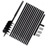 Ground Drill with Handle 150 mm with Extension Tube 13 m Steel 270529