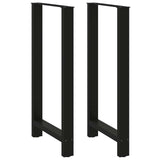 ZNTS Coffee Table Legs Black 2 pcs 60x cm Steel 4013356