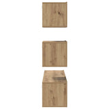 TV Cabinet Set Wall-mounted 4 pcs Artisan Oak Engineered Wood 3393395