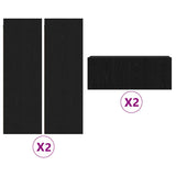 TV Cabinet Set 6 pcs Black oak Large Engineered wood 3393199