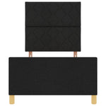 ZNTS Bed Frame Black 100x200 cm Fabric 3344783